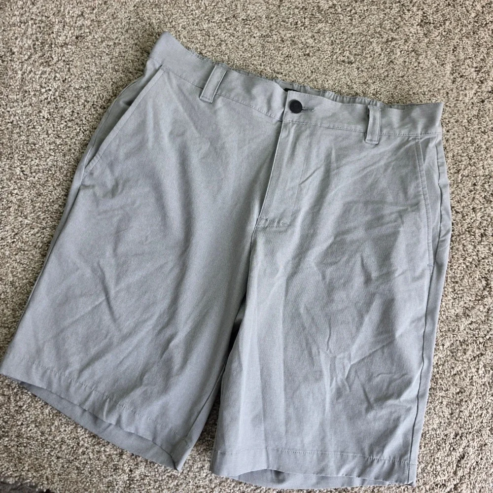 Banana Republic Performance Shorts Mens 32 Gray Stretch Golf Casual Tech Adult